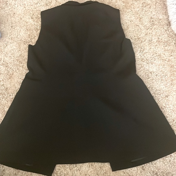 NWT Sleeveless Vest Blazer Longline Pearl Closure by New Collection - Picture 6 of 8